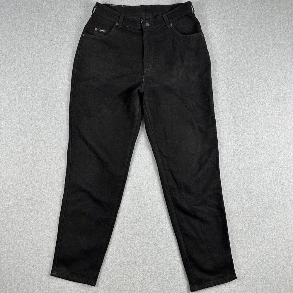 Lee Womens Black Jeans High Waisted Mom Jeans Size 14 M‎